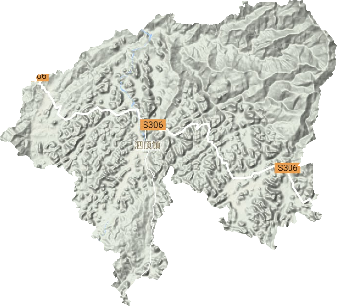泗顶镇地形地图