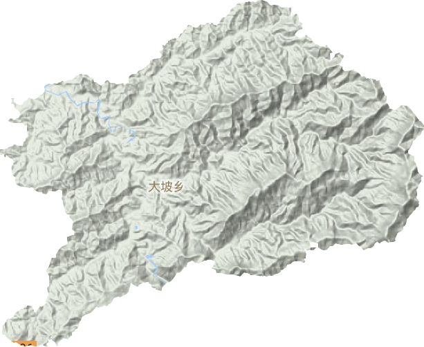 大坡乡地形地图