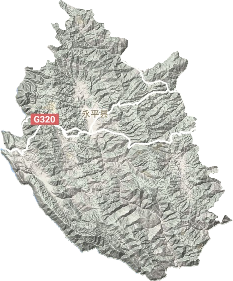 永平县地形地图
