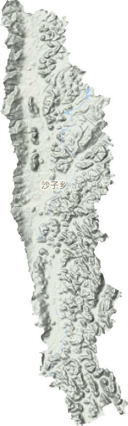 沙子乡地形地图