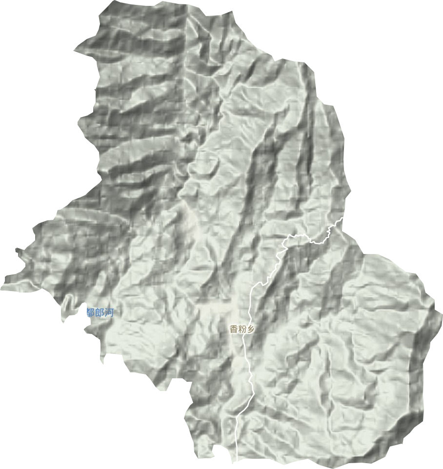 香粉乡地形地图