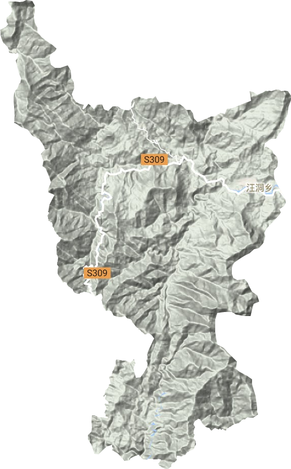 汪洞乡地形地图