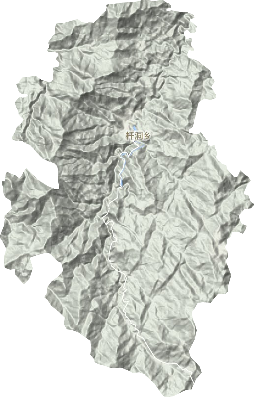 杆洞乡地形地图