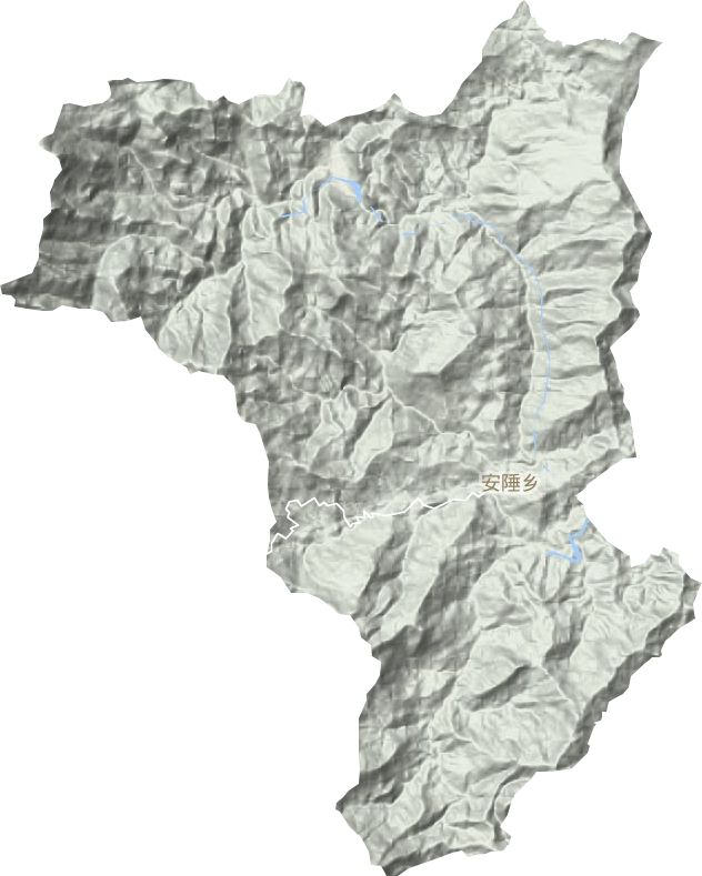 安陲乡地形地图