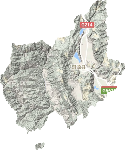 洱源县地形地图