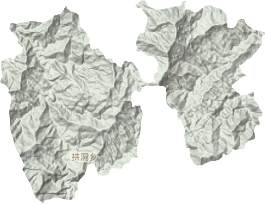 拱洞乡地形地图