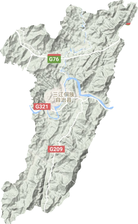 古宜镇地形地图
