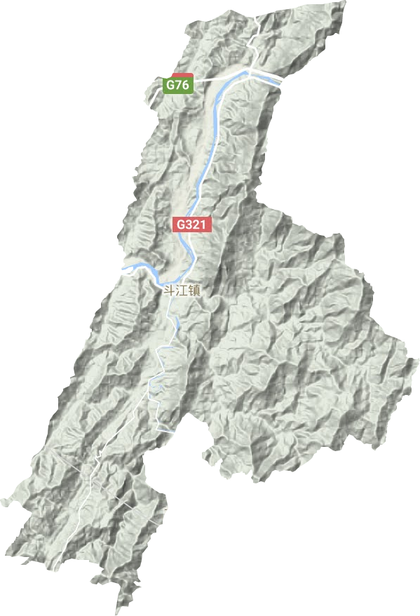 斗江镇地形地图