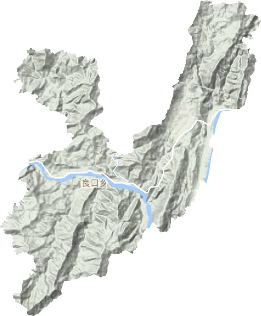 良口乡地形地图