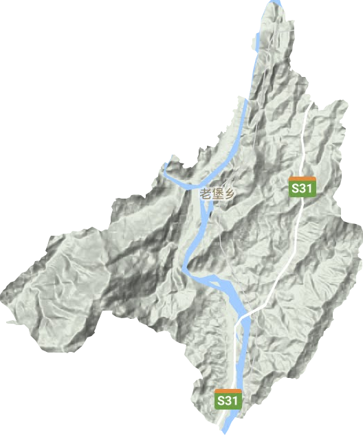 老堡乡地形地图