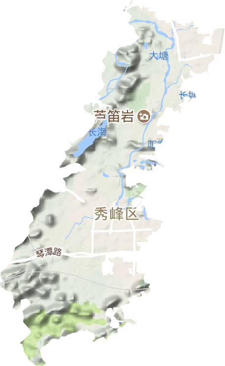甲山街道地形地图