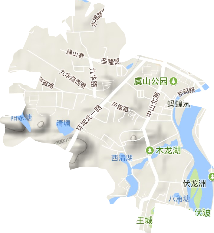 叠彩街道地形地图