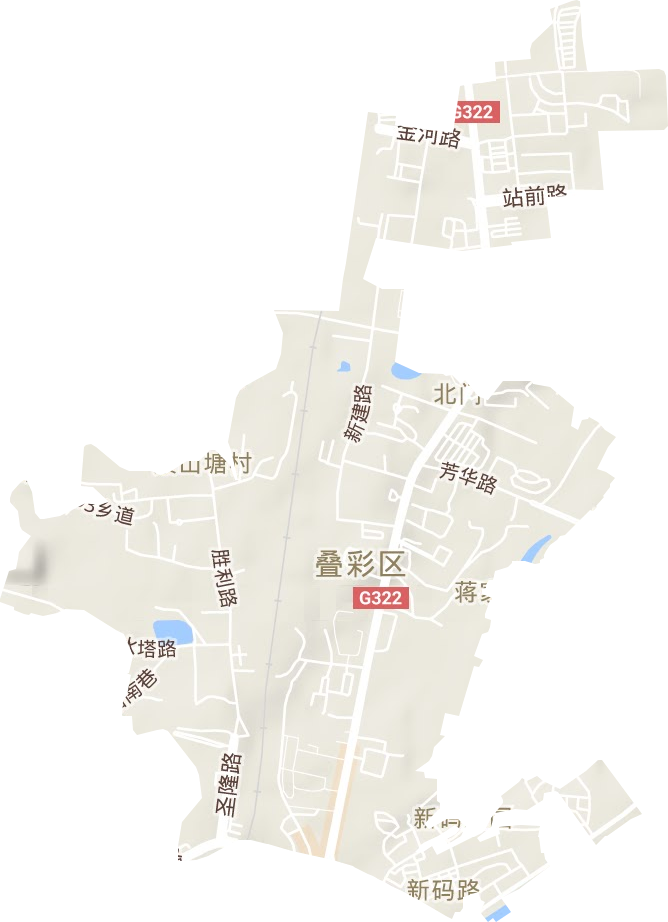 北门街道地形地图