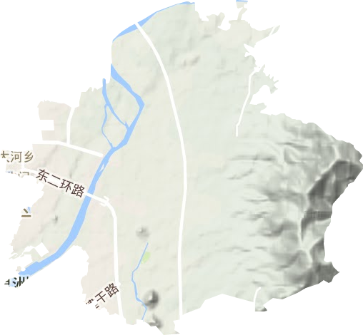 大河乡地形地图