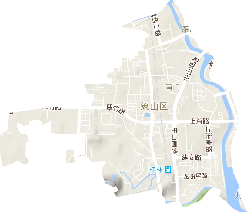 南门街道地形地图