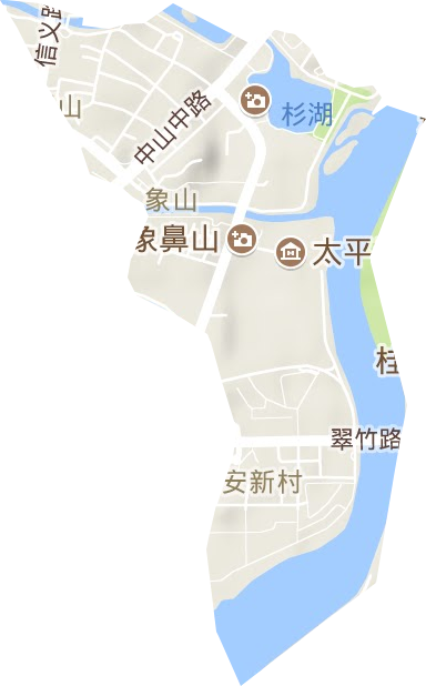 象山街道地形地图