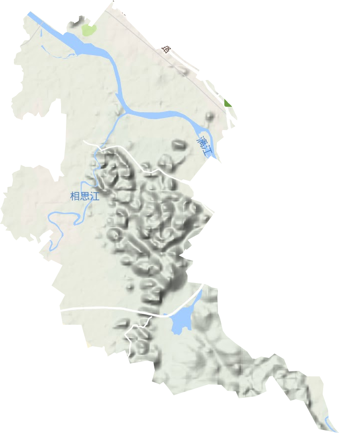 柘木镇地形地图