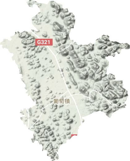 葡萄镇地形地图