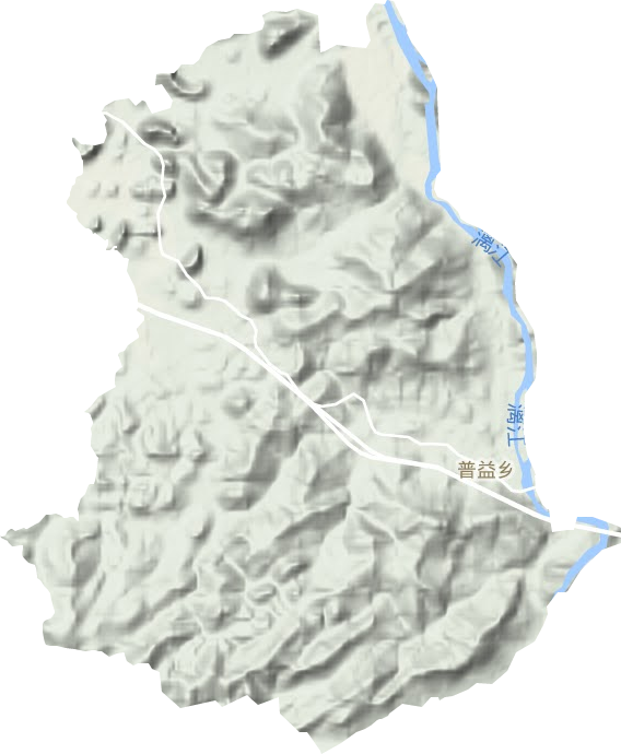 普益乡地形地图