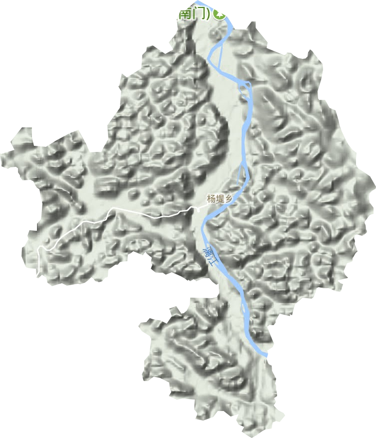 杨堤乡地形地图