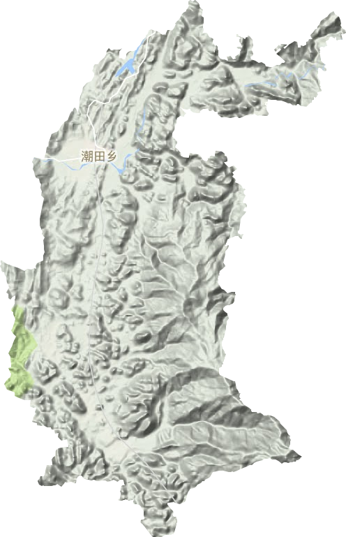 潮田乡地形地图