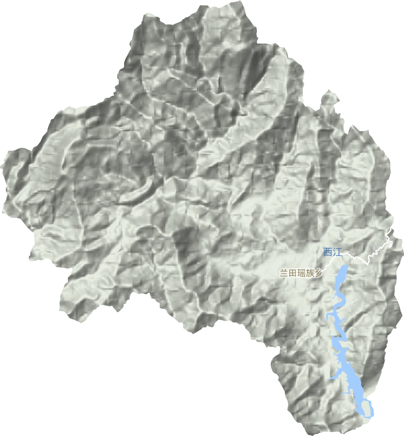 兰田瑶族乡地形地图