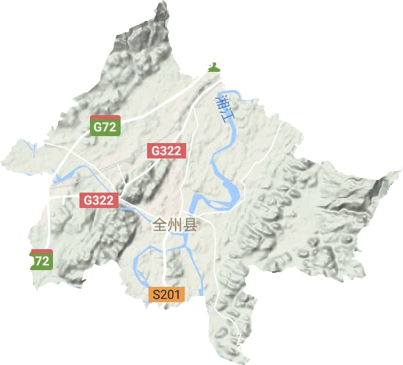 全州镇地形地图