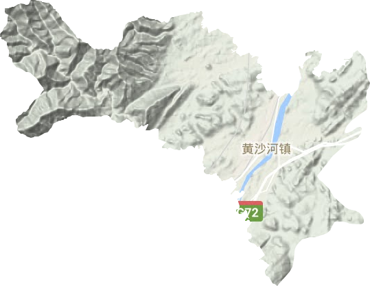 黄沙河镇地形地图