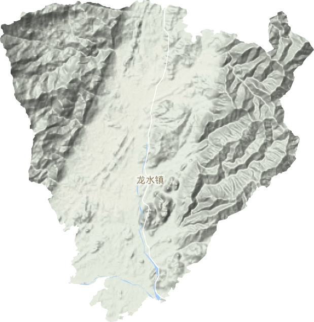 龙水镇地形地图
