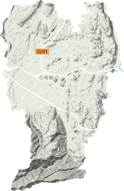 石塘镇地形地图