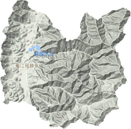 蕉江瑶族乡地形地图