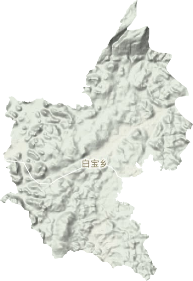 白宝乡地形地图