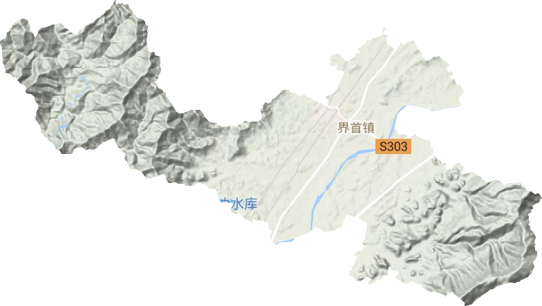 界首镇地形地图