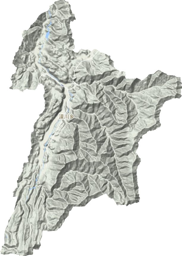 漠川乡地形地图