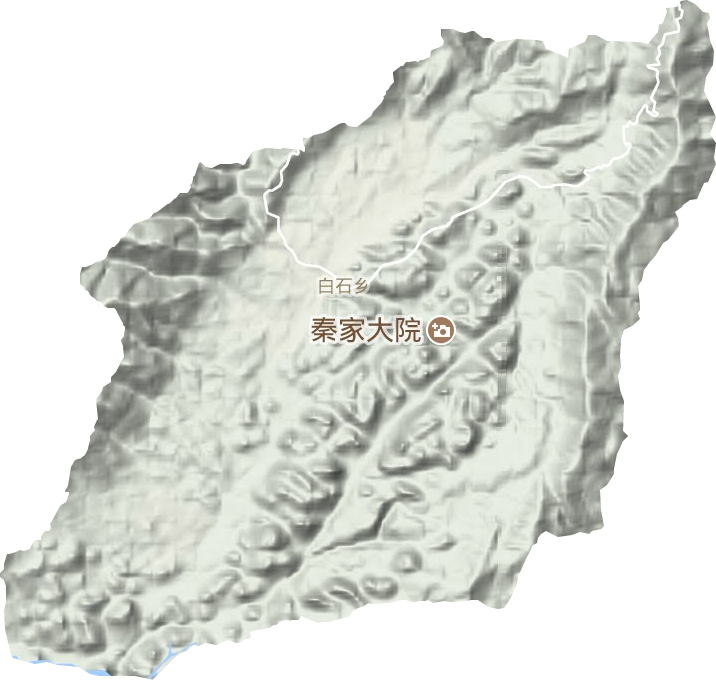 白石乡地形地图