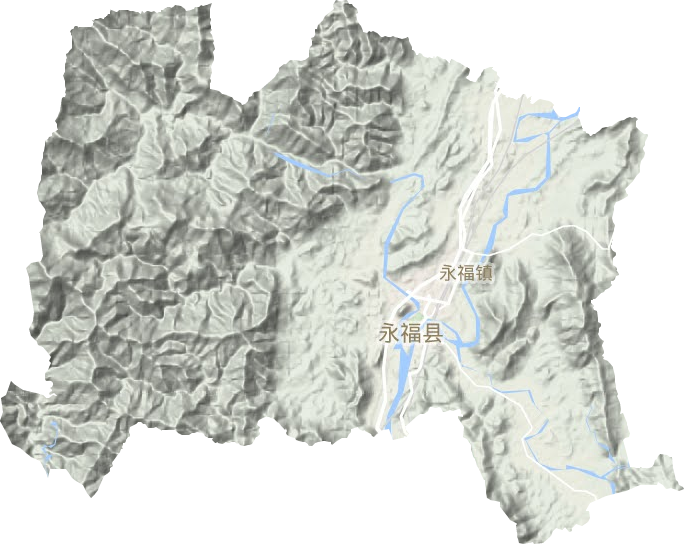 永福镇地形地图