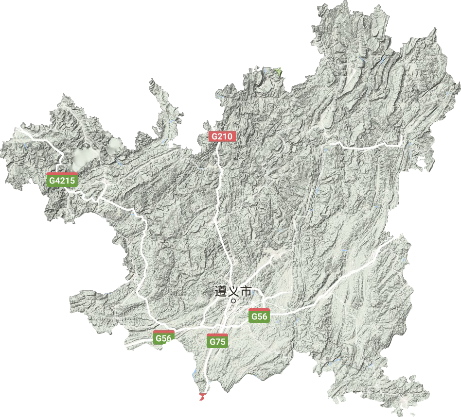 遵义市地形地图