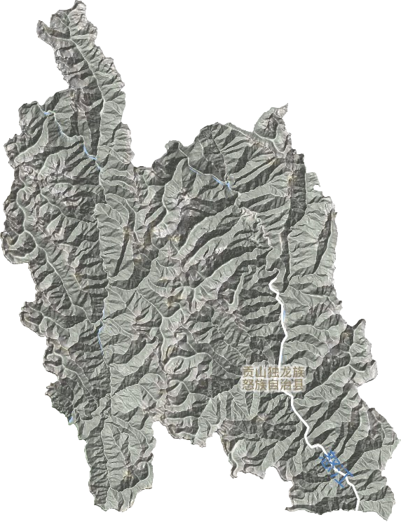 贡山县地形地图