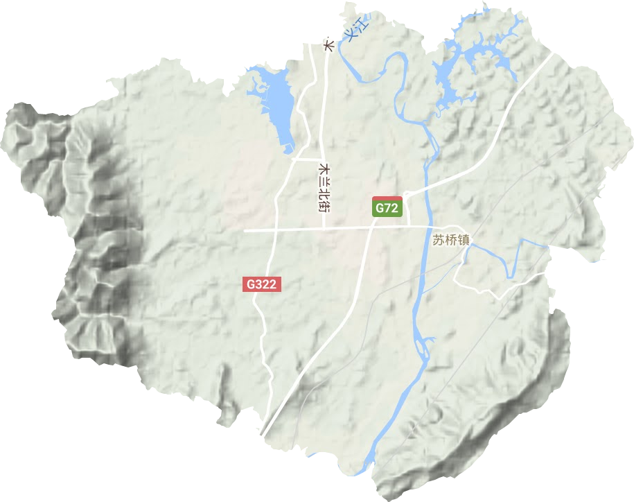 苏桥镇地形地图