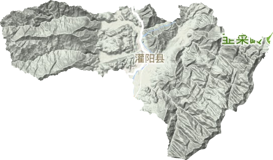 灌阳镇地形地图