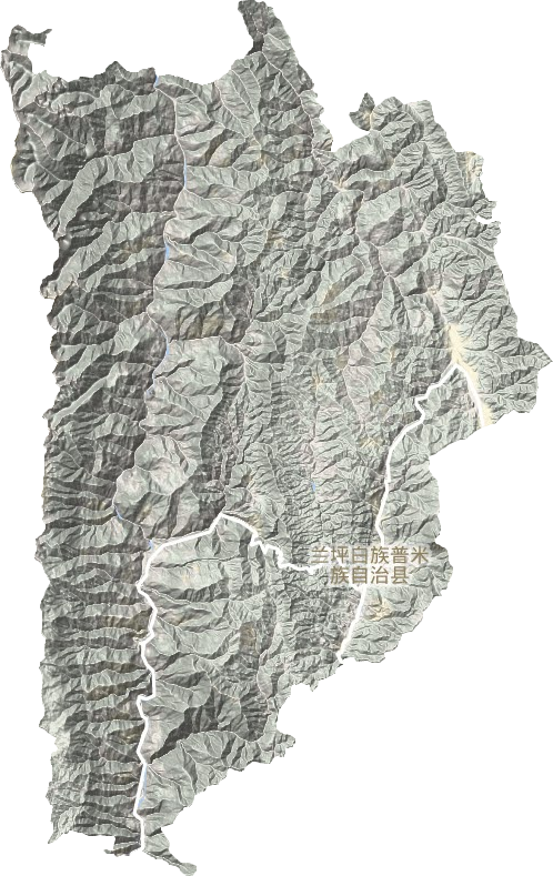 兰坪县地形地图