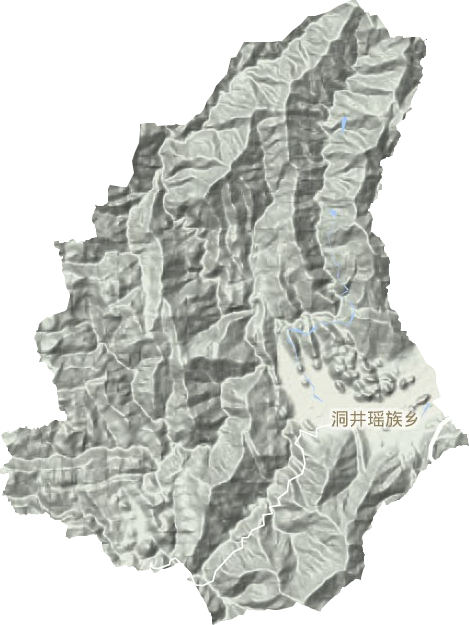 洞井瑶族乡地形地图