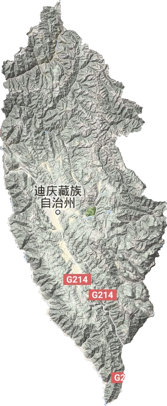 香格里拉市地形地图