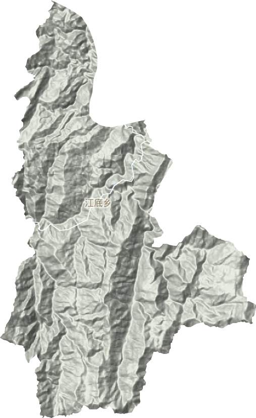 江底乡地形地图