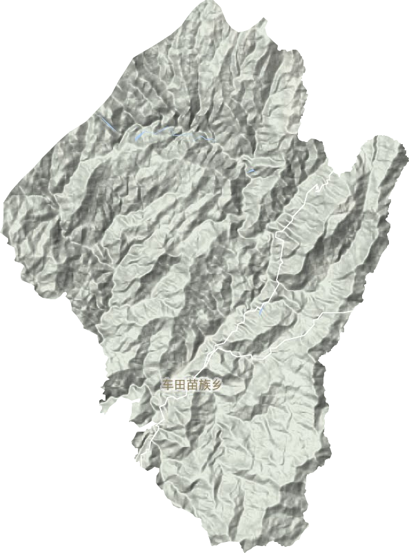 车田苗族乡地形地图