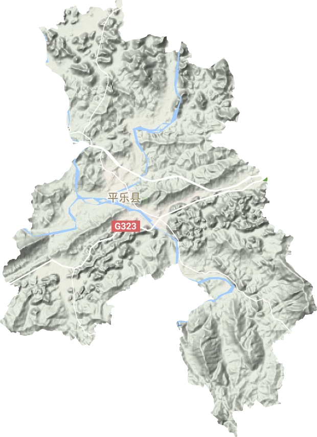 平乐镇地形地图