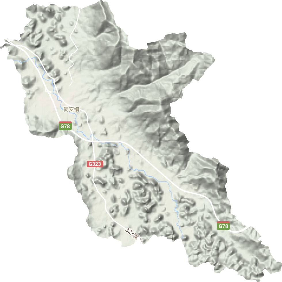 同安镇地形地图