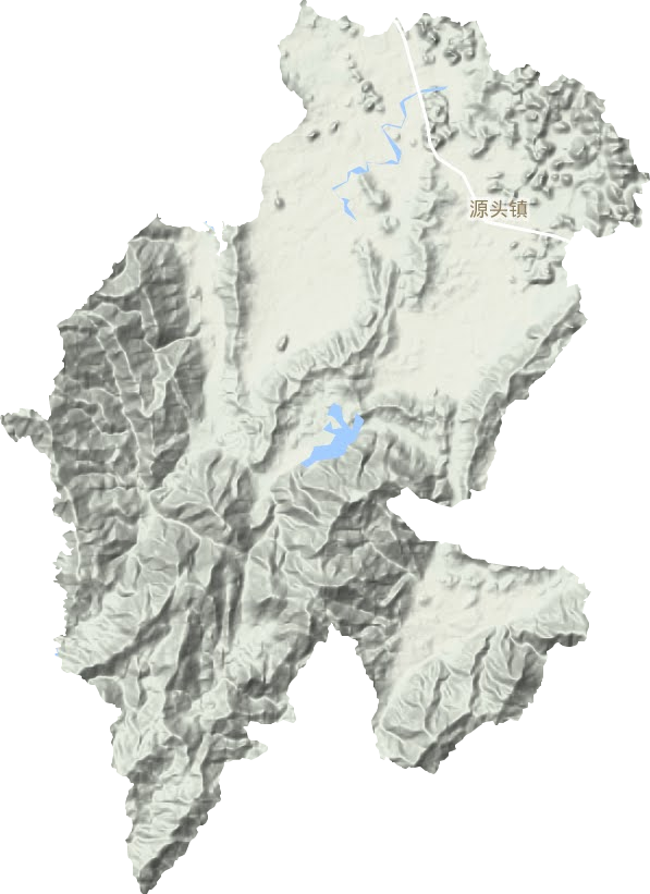 源头镇地形地图