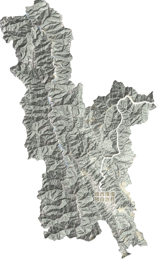 维西县地形地图
