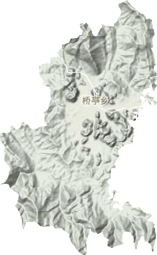 桥亭乡地形地图